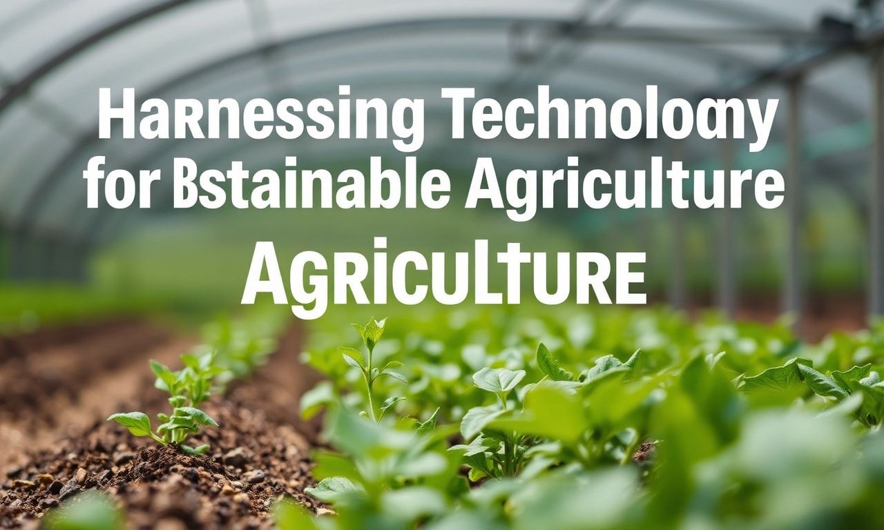 Harnessing Technology for Sustainable Agriculture: A Modern Farmer's Guide