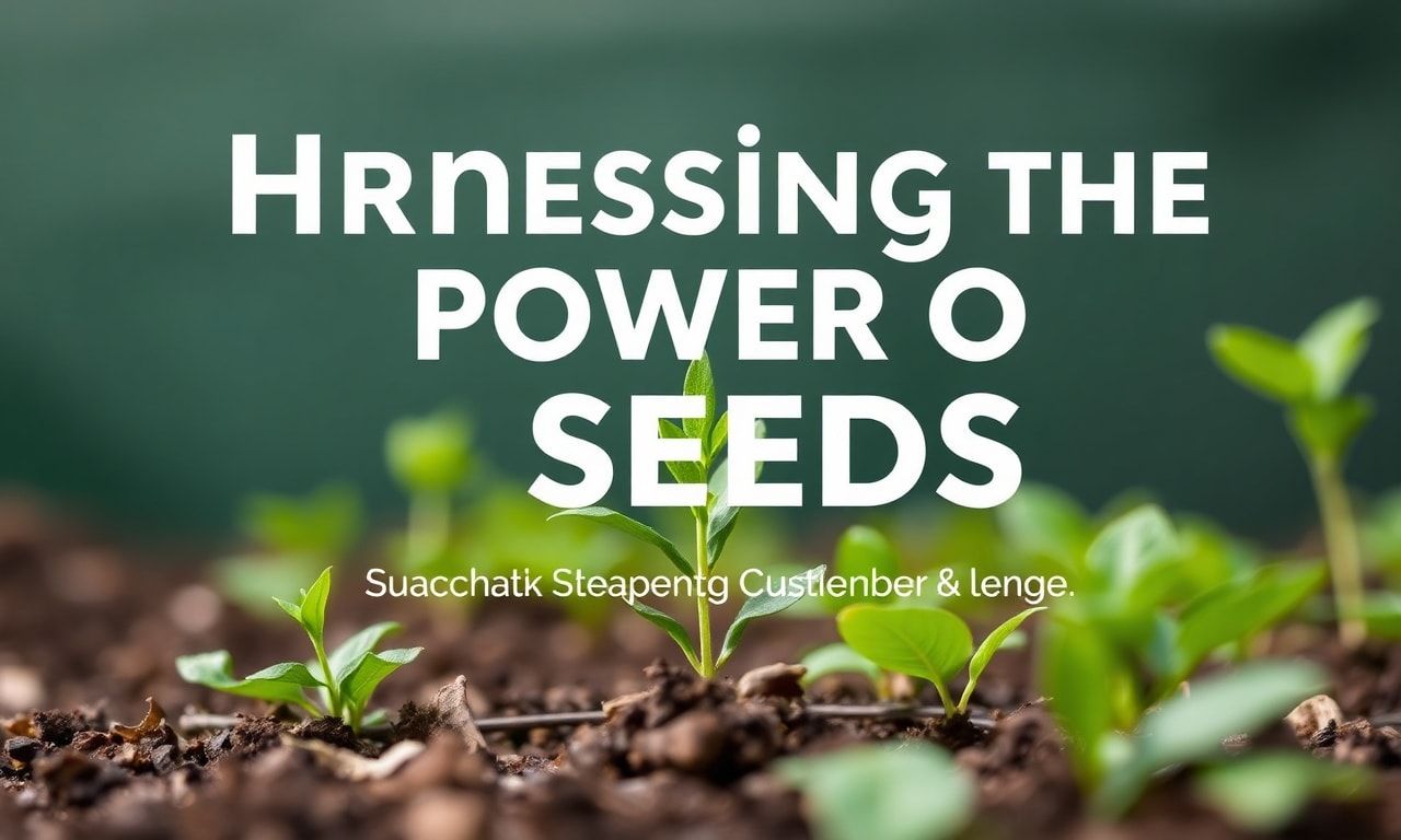 Harnessing the Power of Seeds: A Comprehensive Guide to Sustainable Farming