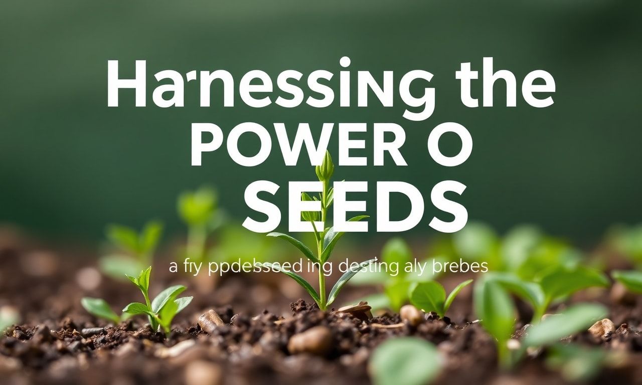 Harnessing the Power of Seeds: A Comprehensive Guide to Sustainable Farming