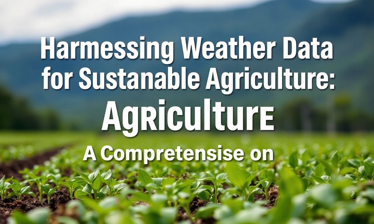 Harnessing Weather Data for Sustainable Agriculture: A Comprehensive Guide