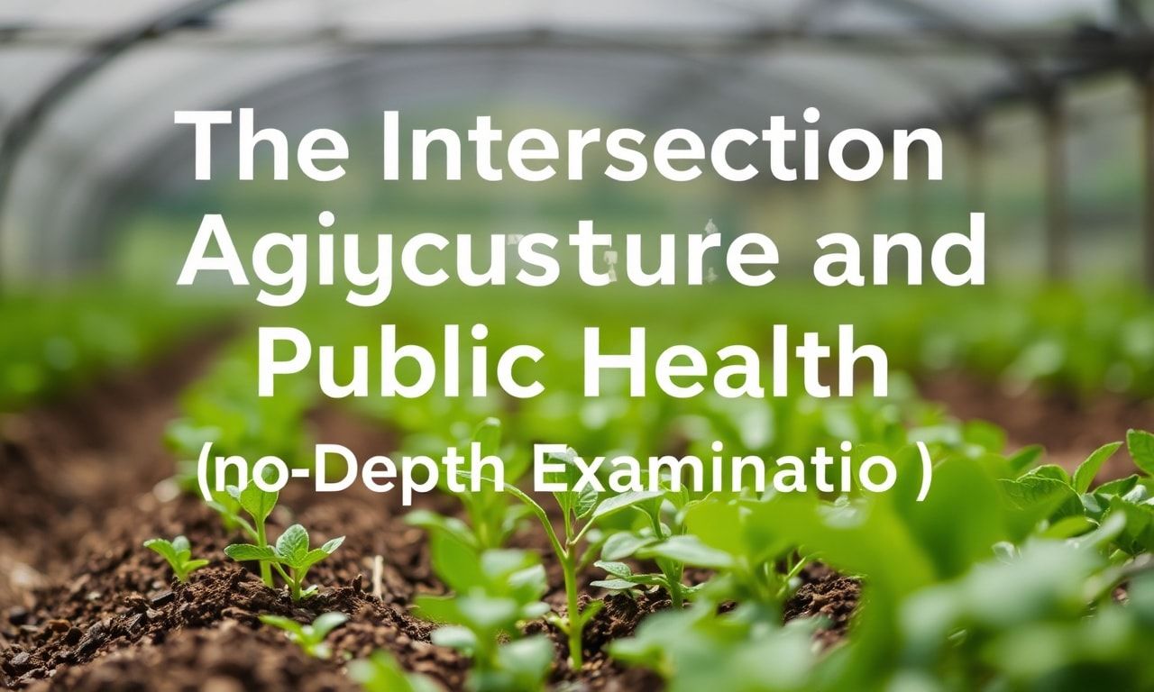 The Intersection of Agriculture and Public Health: A Closer Look