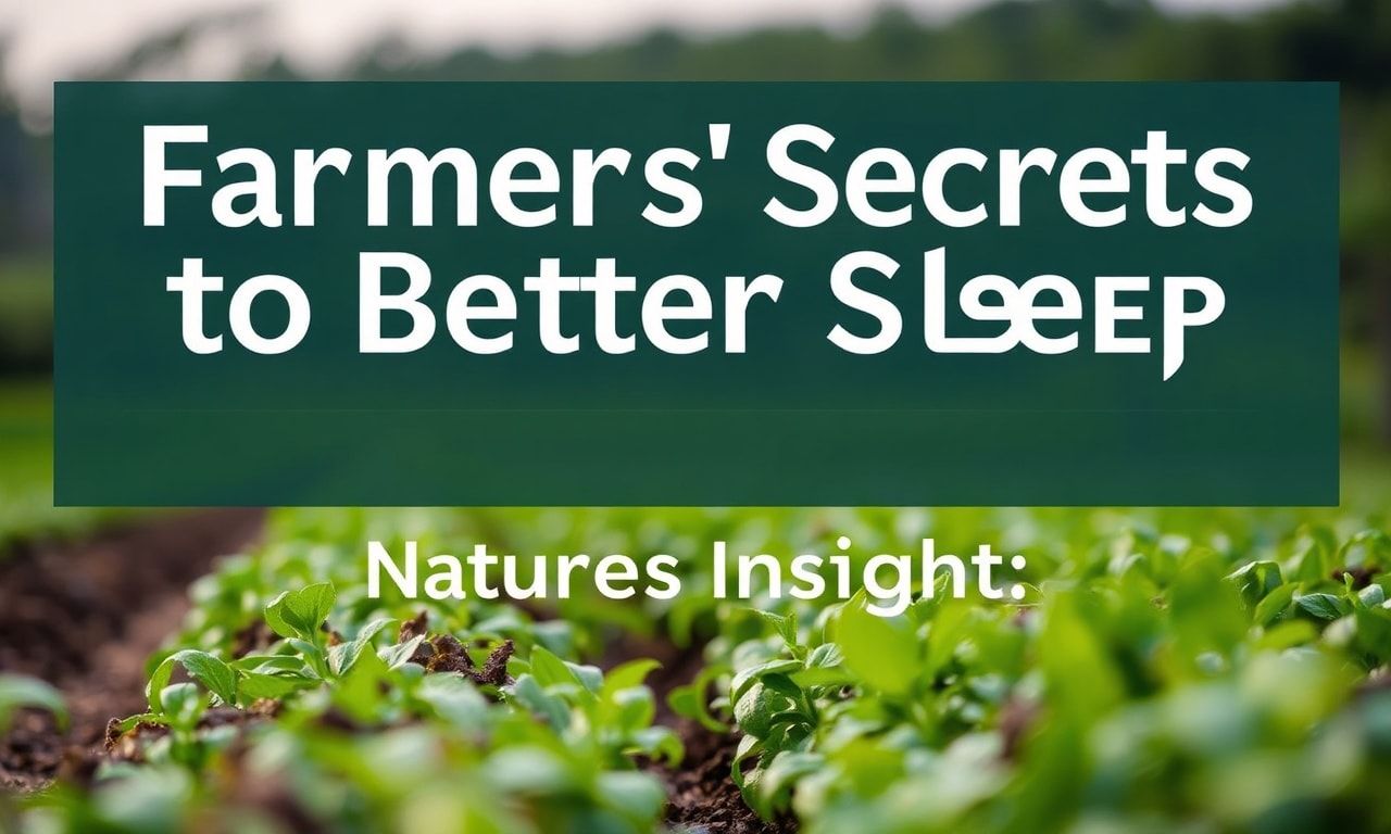 Farmers' Secrets to Better Sleep: Nature's Insights