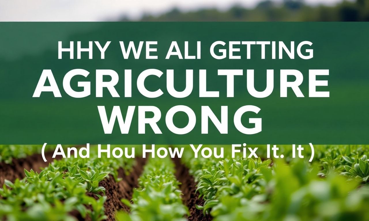 Why We're All Doing Agriculture Wrong (And How to Fix It)