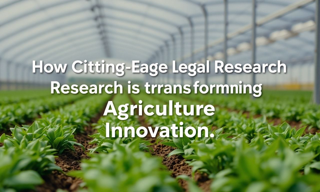 How Cutting-Edge Legal Research Is Transforming Agricultural Innovation